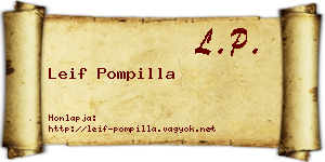 Leif Pompilla névjegykártya